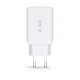 Sieninis įkroviklis Tech-Protect C65W 2x USB-C PD 65W / USB-A QC 3.0, baltas