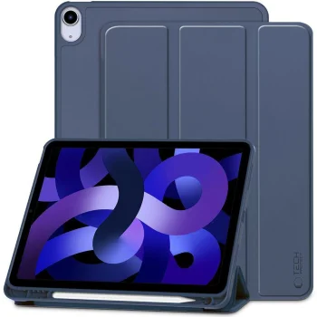 Tech-Protect SmartCase Pen dėklas iPad Air 10.9 / 11, tamsiai mėlynas