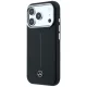 Mercedes Leather Semi Wrap Iconic Line MagSafe dėklas iPhone 17 Pro, juodas