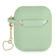 Guess Silicone Charm Heart dėklas AirPods 1/2, Žalias