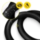 4FIZJO ABS Gymnastic Rings with Numbered Straps, Black/Yellow