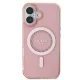 Guess dėklas iPhone 16 telefonui IML Rhinestones MagSafe, rožinis