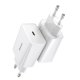 Baseus Speed Mini USB-C Fast Wall Charger 20W, White