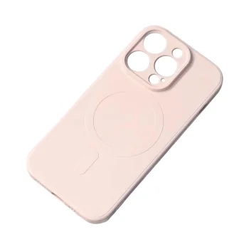 Silikoninis dėklas su MagSafe skirtas iPhone 16e / 17e, rožinis