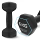 4Fizjo Classic Cast Iron Dumbbells 2 x 6 kg, Black