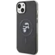 Karl Lagerfeld dėklas iPhone 15 telefonui Karl&Choupette Glitter MagSafe, juodas
