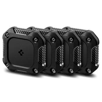 Dėklas Apple AirTag 1/2 Spigen Tough Armor, 4 vnt., juodas