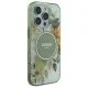 Guess IML Flower & Tonal Circle MagSafe dėklas iPhone 16 Pro, žalias