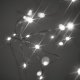 LED dekoratyvinė lempučių girlianda ant vielutės 10m 100 LED, šalta balta