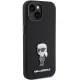 Karl Lagerfeld iPhone 15 Case Silicone Ikonik Metal Pin, Black