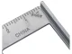 Aliumininis staliaus kampainis su atrama 180 mm, pilkas