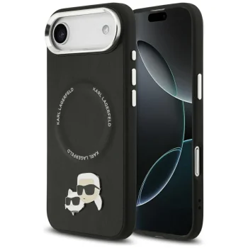 Karl Lagerfeld Karl & Choupette Pins MagSafe Case for iPhone 17 Air, Black