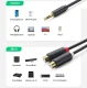 Ugreen garso adapteris, 3.5 mm kištukas į 2x RCA lizdą, 0.25 m, pilkas