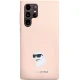 Karl Lagerfeld dėklas Samsung Galaxy S23 Ultra, Silicone Choupette, rožinis