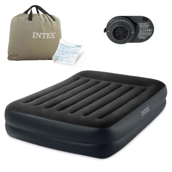 Intex 64124ND Double Air Mattress with Built-in Pump, 203x152x42 cm