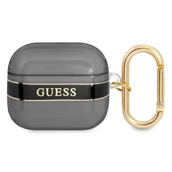 Guess GUA3HHTSK Strap Collection dėklas AirPods 3, Juodas