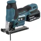 Akumuliatorinis švytuoklinis siaurapjūklis Makita DJV185RF1J 18V LXT su 3.0 Ah akumuliatoriumi ir krovikliu