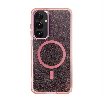 Wozinsky Glitter Case MagSafe for Samsung Galaxy S24 FE, Pink