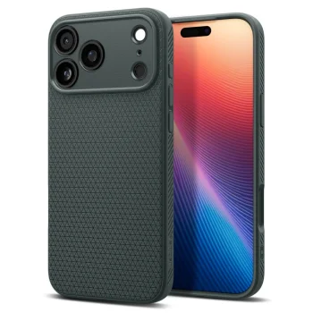 Spigen Liquid Air dėklas, skirtas iPhone 17 Pro, žalias