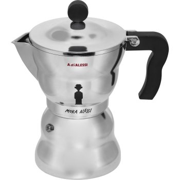 Alessi Moka AAM33/6 kavinukas, 6 puodeliai, sidabrinis