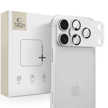 Kameros apsauginis stiklas Tech-Protect Camfull Fit+, Apple iPhone 18 Pro, sidabrinis