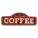 Forever Light retro metalinis LED ženklas Fresh Brewed Coffee