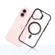 3mk iPhone 16 dėklas Satin Armor MagCase su MagSafe, skaidrus su juodu rėmeliu
