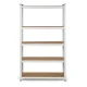 Humberg 4841 metalinė sandėliavimo lentyna 150x75x30 cm, balta