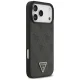 Dėklas Guess Leather 4G Triangle Strass MagSafe skirtas iPhone 17/18 Pro Max, juodas