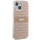DKNY dėklas iPhone 15 / 14 / 13 IML Mono & Stripe MagSafe, rožinis