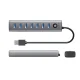 USB šakotuvas Orico CL7U-U3, 7x USB-A 3.0, USB-C maitinimas, 1m laidas, pilkas