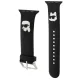 Karl Lagerfeld 3D Rubber Karl&Choupette dirželis Apple Watch 42/44/45/49mm, juodas