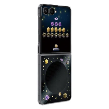 Samsung Flipsuit dėklas Samsung Galaxy Z Flip 8 su LED kortele, juodas