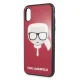 Karl Lagerfeld Iconic Glitter Karl`s Head dėklas iPhone X / Xs, Raudonas
