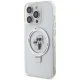 Karl Lagerfeld Ring Stand MagSafe dėklas iPhone 13 Pro Max, baltas