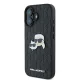 Karl Lagerfeld Monogram Karl & Choupette dėklas iPhone 16 Plus, juodas