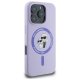 Karl Lagerfeld Silicone Karl&Choupette Heads Ring MagSafe dėklas iPhone 16 Pro, violetinis
