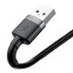 Baseus Cafule USB - Lightning laidas 1.0m, 2.4A, pilkas/juodas
