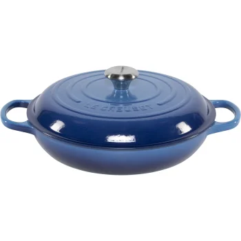 Žemas troškintuvas Le Creuset Gourmet Casserole Shallow, 30 cm, Azure