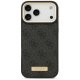 Guess 4G Logo Plate MagSafe dėklas, skirtas iPhone 17 Pro Max, juodas