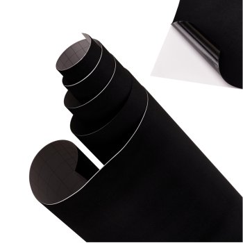 Lipni aksominė plėvelė automobiliams, juoda, 1.35x15m