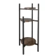 Triejų aukštų pastatomas gėlių stovas Ruhhy 00025627, 81 cm, juodas/rudas