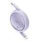 USB-C į Lightning laidas Baseus Free2Pull 20W, 1 m, violetinis