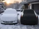 Vandeniui atsparus automobilio uždangalas XXL, juodas / pilkas