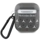 Mercedes AirPods 1 / 2 dėklas Large Star Pattern MEA28DPMGS, juodas