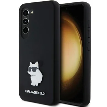 Karl Lagerfeld dėklas Samsung Galaxy S23 telefonui Silicone Choupette, juodas
