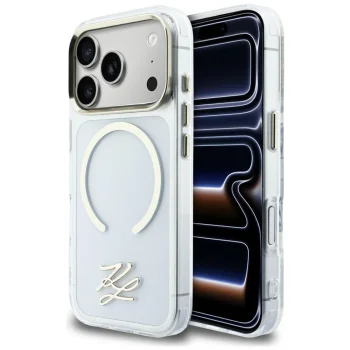 Karl Lagerfeld IML KL Script Logo MagSafe dėklas iPhone 17 Pro