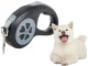Automatic dog leash with tape, 5m, up to 15kg, black