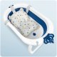 Sulankstoma kūdikio vonelė Ricokids 728600 su įdėklu, balta/mėlyna