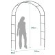 Plonos PL-990 sodo pergola-arka vijokliniams augalams, 240 cm, juoda